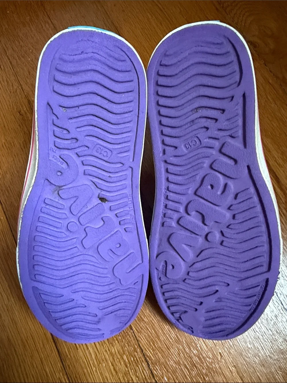 Native Kids Purple Slip-On Water Shoes with Pink Stars